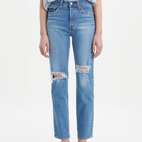 ✨Levi's® Wedgie Icon Fit Ripped Straight Leg Sz 26 Jeans✨ - Picture 1 of 11